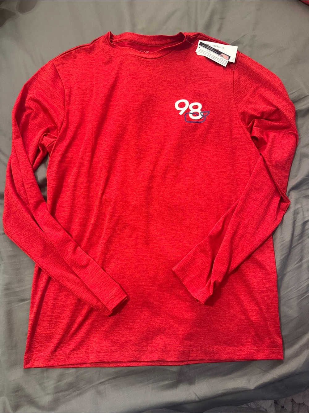 Men's Vineyard Vines Long-Sleeve Performance Shirt - Red